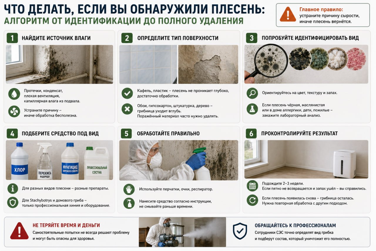 Что делать, если вы обнаружили плесень